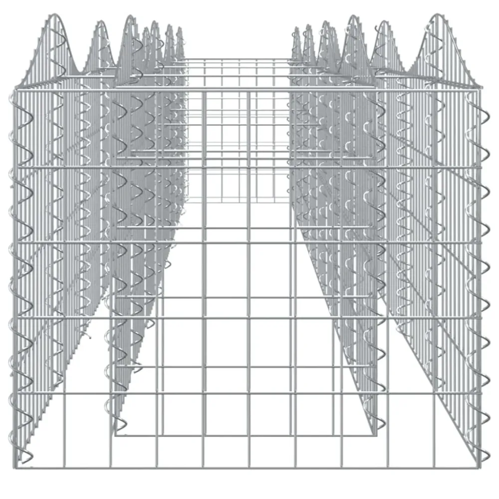 Strat înălțat cu gabion arcuit, 400x50x50 cm, fier galvanizat
