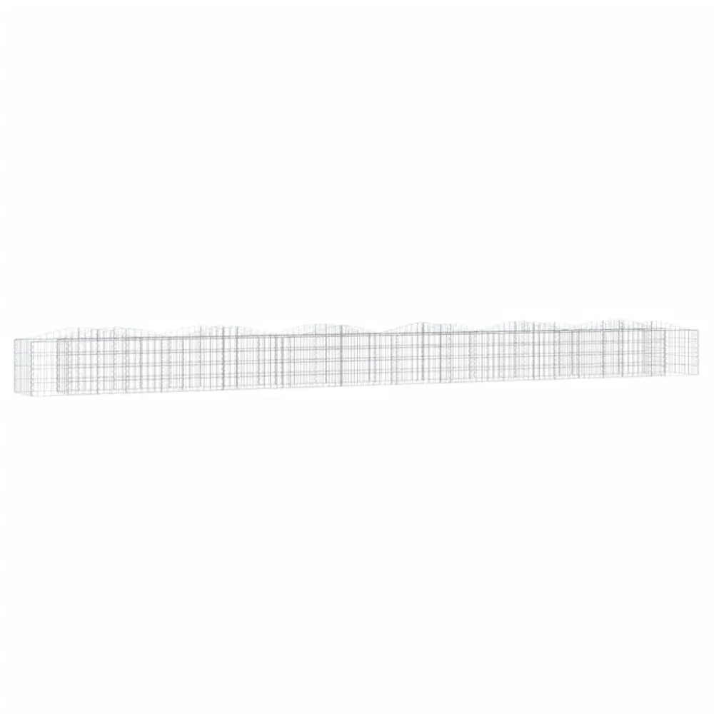 Strat înălțat cu gabion arcuit, 600x50x50 cm, fier galvanizat