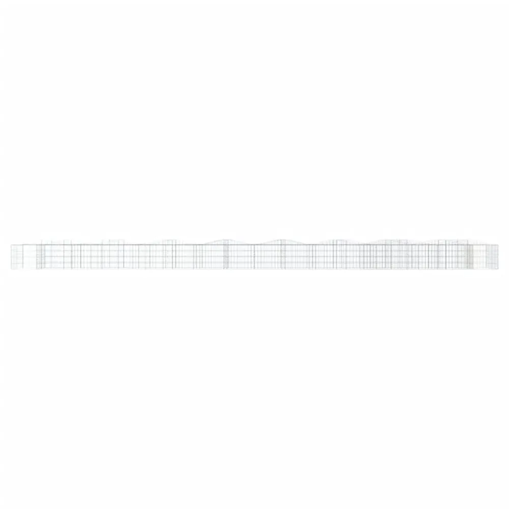 Strat înălțat cu gabion arcuit, 800x100x50 cm, fier galvanizat