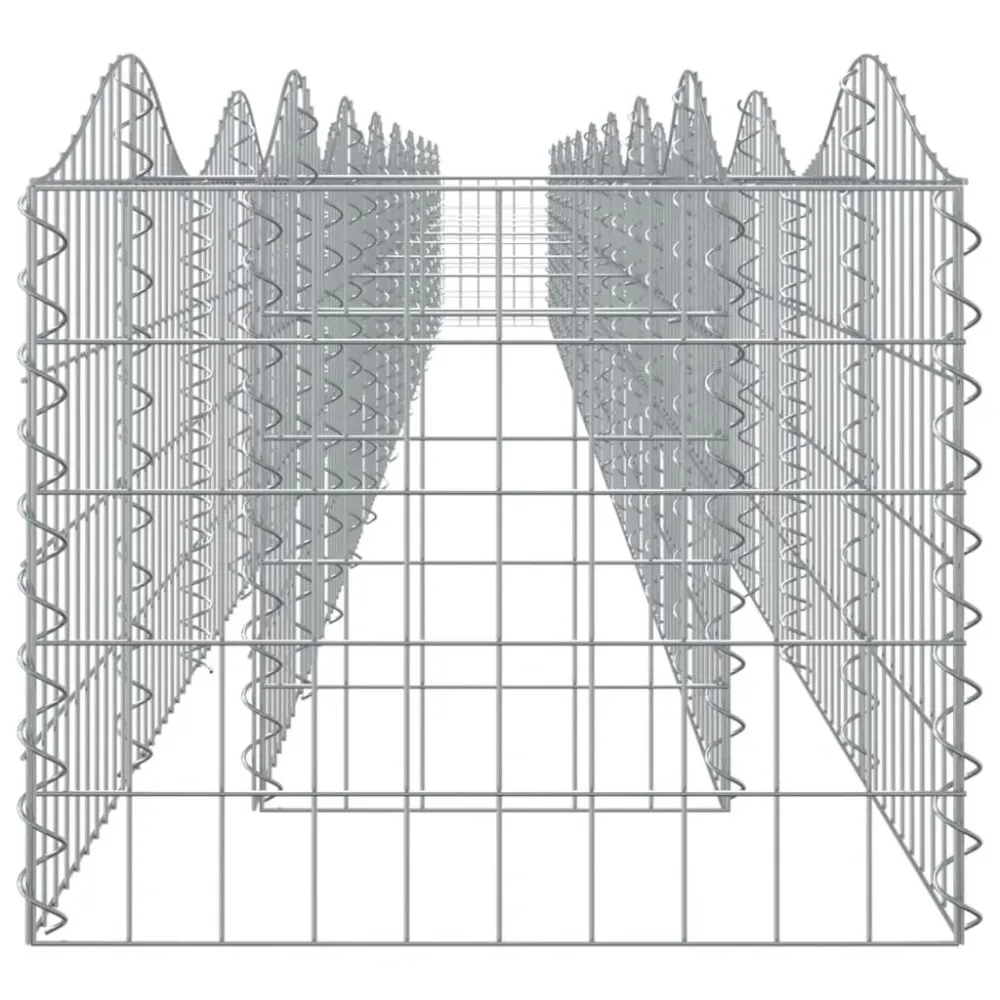 Strat înălțat cu gabion arcuit, 800x50x50 cm, fier galvanizat