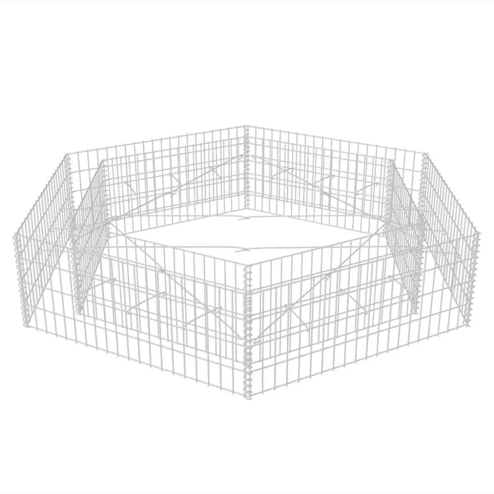 Strat înălțat gabion hexagonal, 200 x 173 x 40 cm