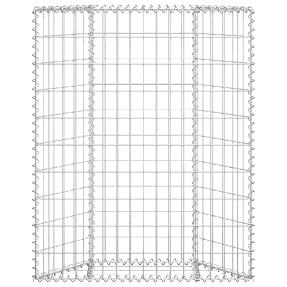 Strat înălțat gabion trapez, 80x20x100 cm, oțel galvanizat