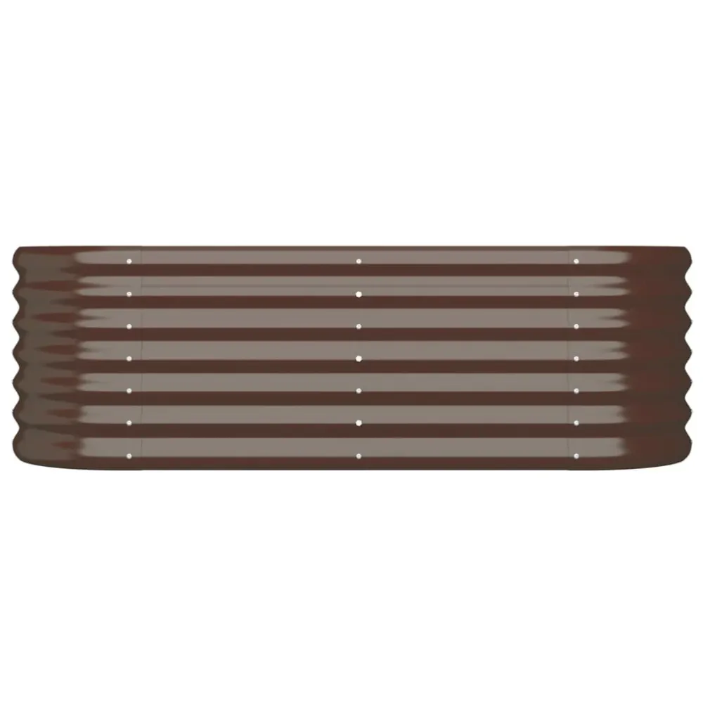 Strat înălțat grădină 114x40x36 cm oțel vopsit electrostatic