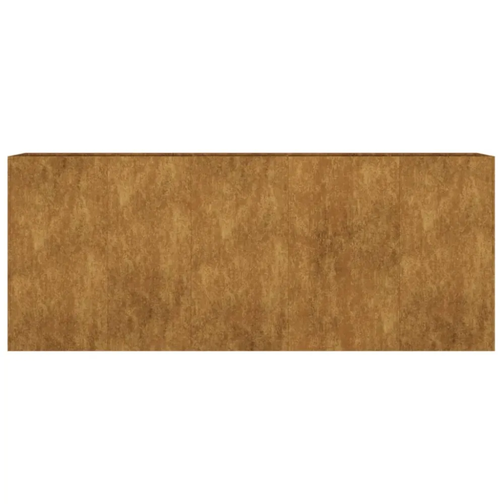Strat înălțat de grădină, 200x40x80 cm, oțel corten