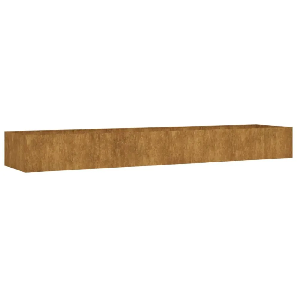 Strat înălțat de grădină, 360x80x40 cm, oțel corten