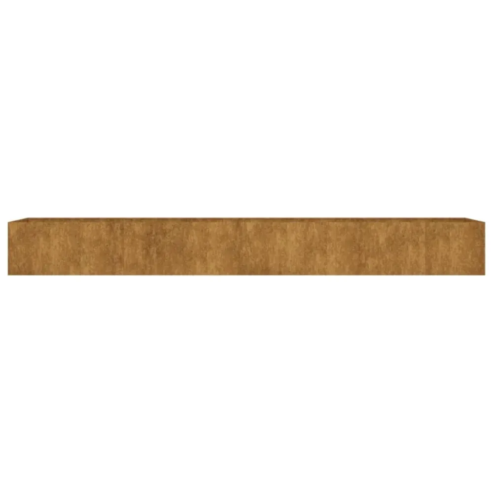 Strat înălțat de grădină, 360x80x40 cm, oțel corten