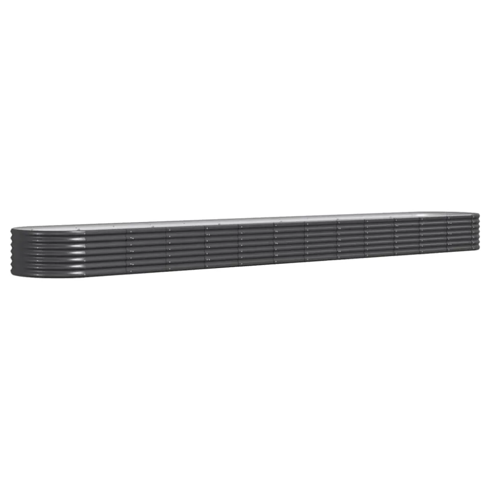 Strat înălțat grădină 512x80x36 cm oțel vopsit electrostatic