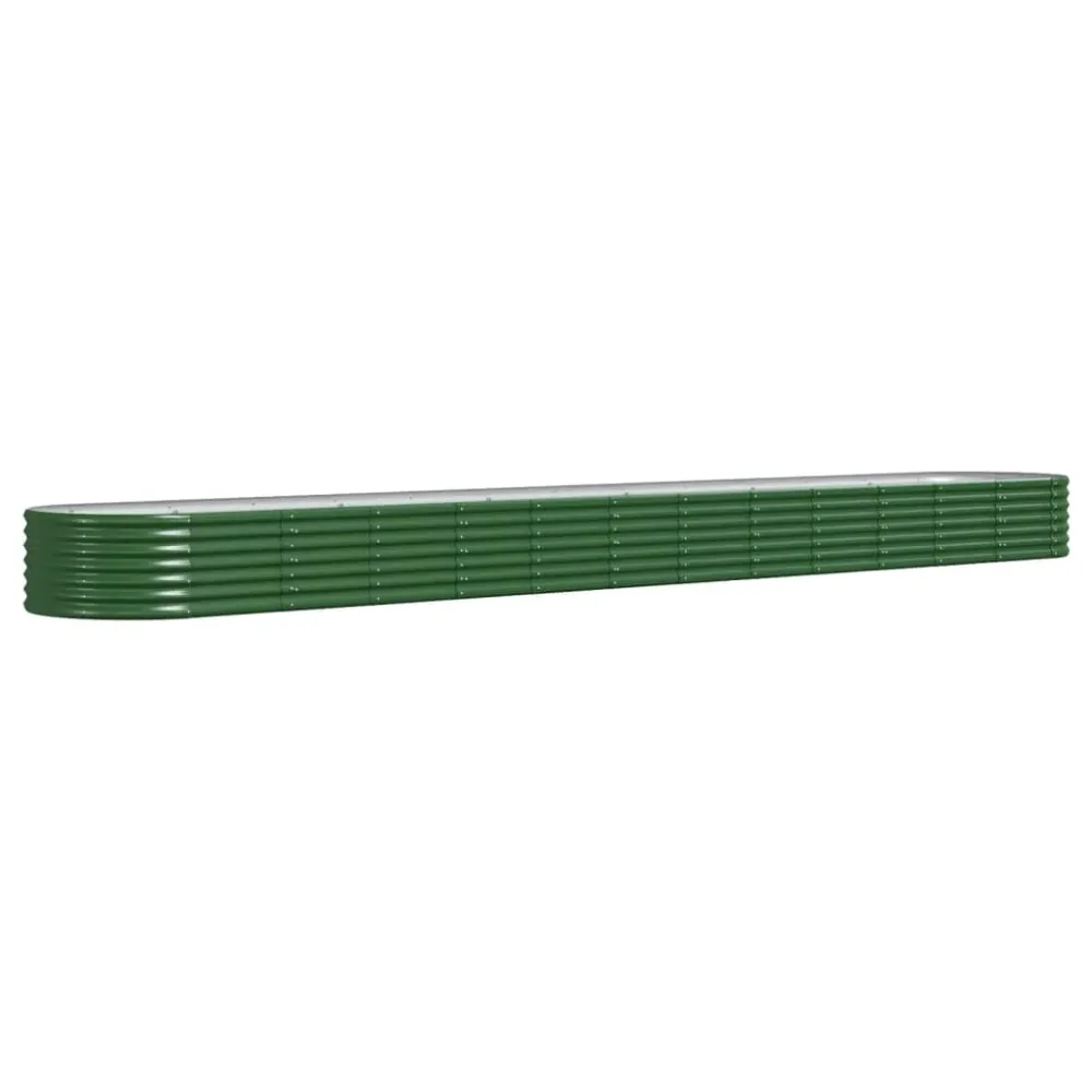 Strat înălțat grădină 512x80x36 cm oțel vopsit electrostatic