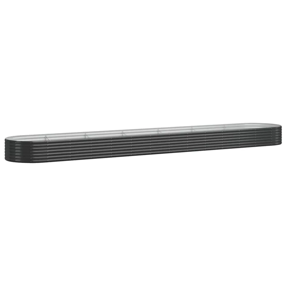 Strat înălțat grădină 544x100x36 cm oțel vopsit electrostatic