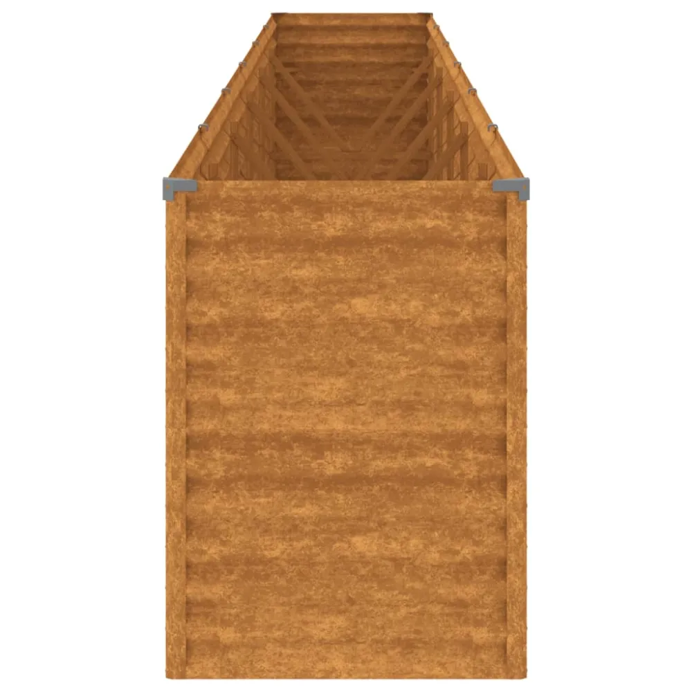 Strat înălțat de grădină, 578x50x69 cm, oțel corten