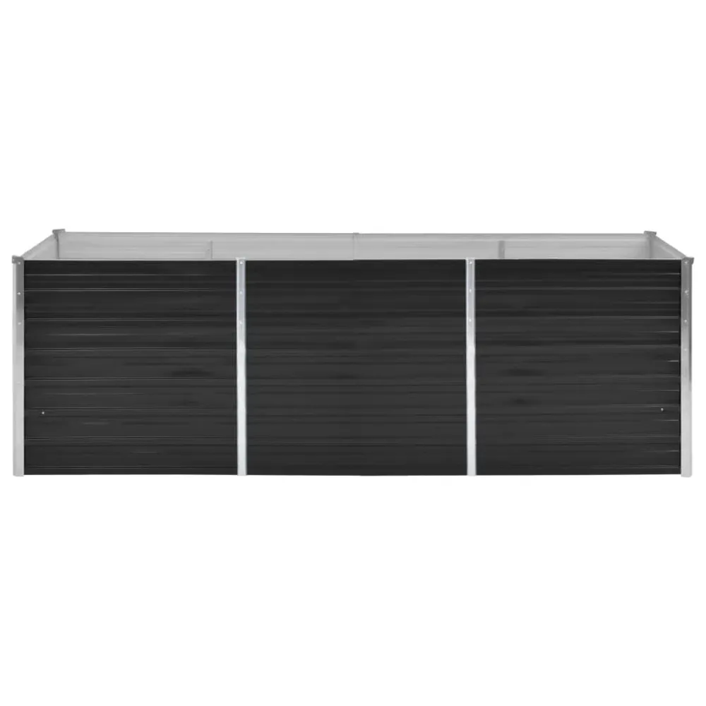 Strat înălțat de grădină antracit 240x80x77 cm oțel galvanizat