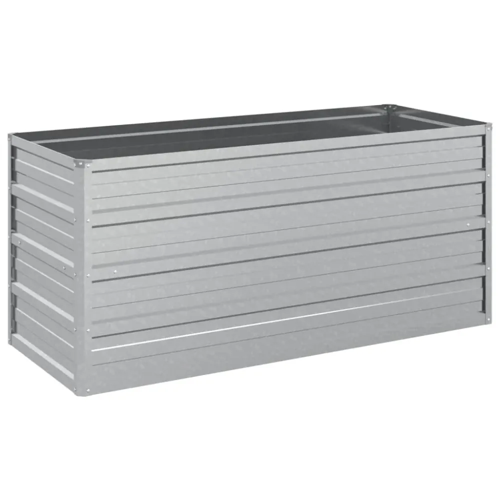 Strat înălțat de grădină argintiu 100x40x45 cm oțel galvanizat