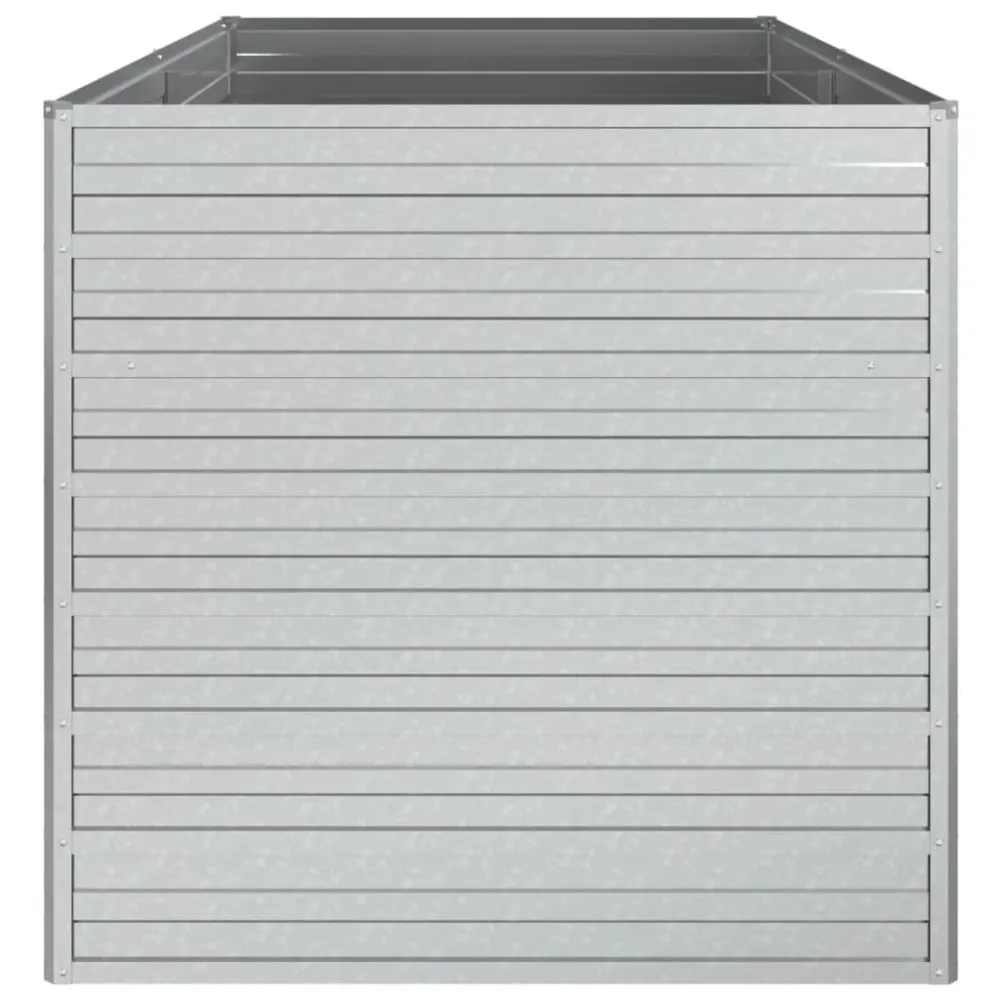 Strat înălțat de grădină argintiu 160x80x77 cm oțel galvanizat