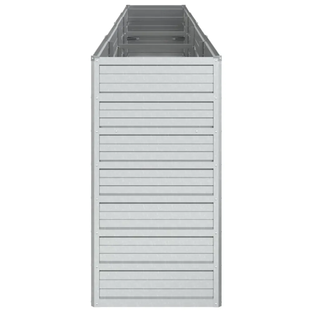 Strat înălțat de grădină argintiu 320x40x77 cm oțel galvanizat