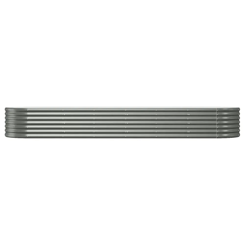 Strat înălțat grădină gri 296x80x36cm oțel vopsit electrostatic