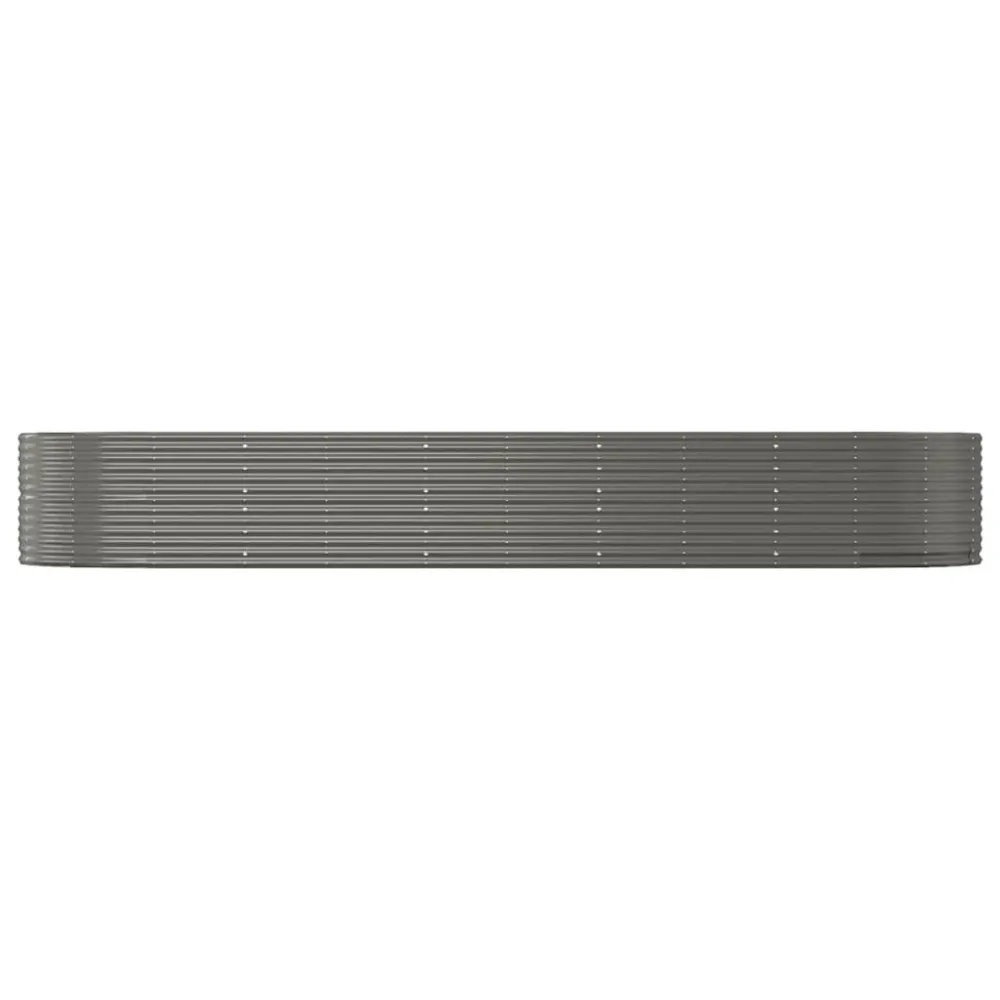 Strat înălțat grădină gri, 447x140x68 oțel vopsit electrostatic