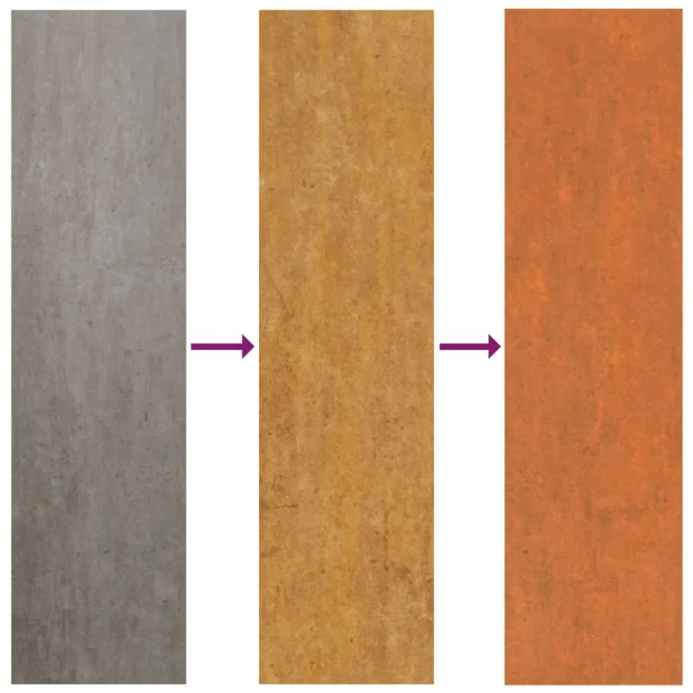 Strat înălțat de grădină, ruginiu, 600x80x45 cm, oțel corten