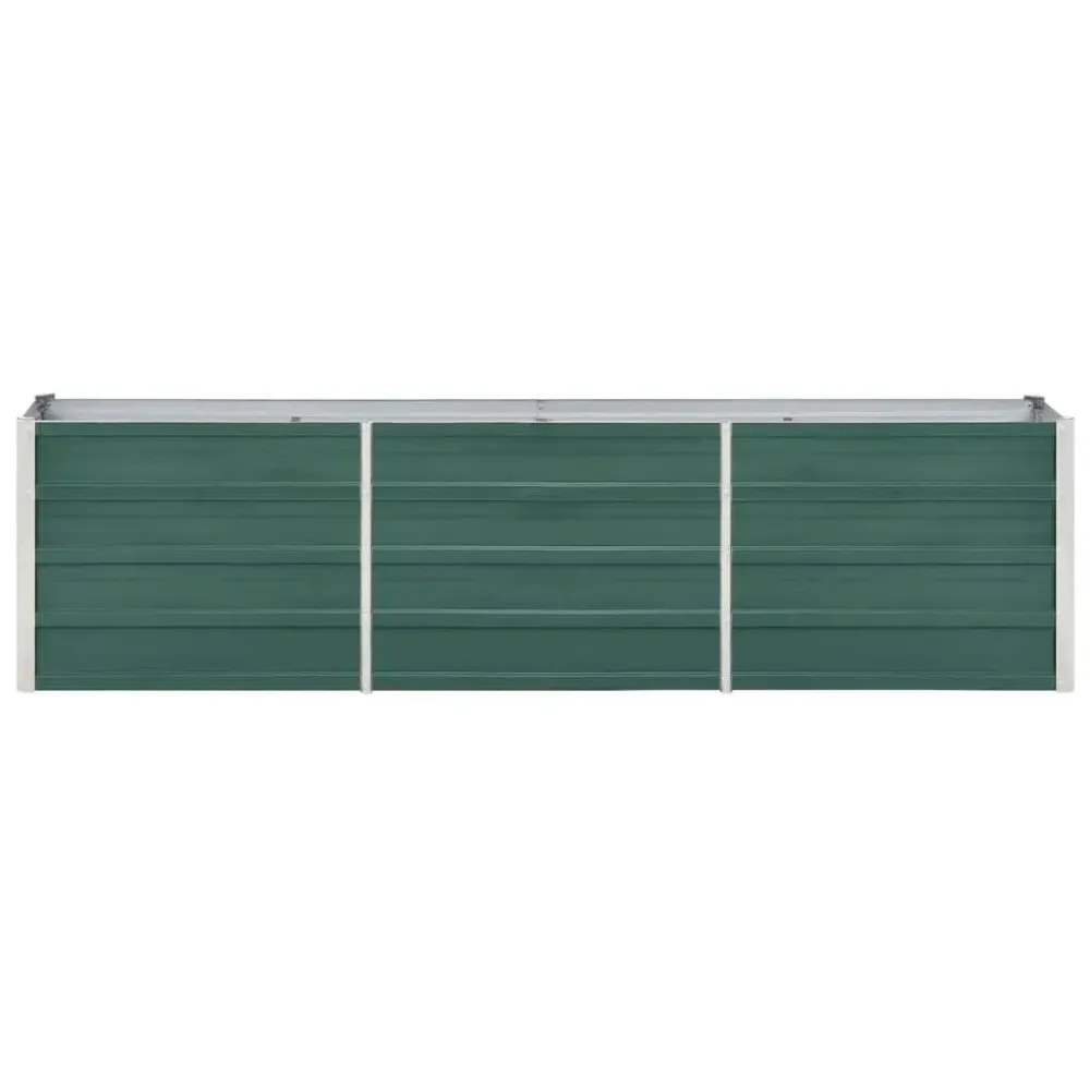 Strat înălțat de grădină verde 240 x 40 x 45 cm oțel galvanizat