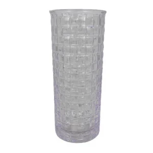 Vaza rotunda din plastic acrilic H 12.4