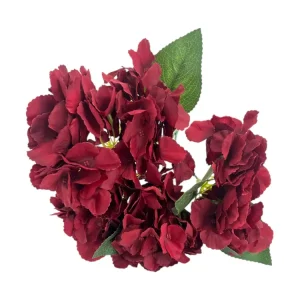 Flori Artificiale Buchet Hortensie 5 Flori Grena