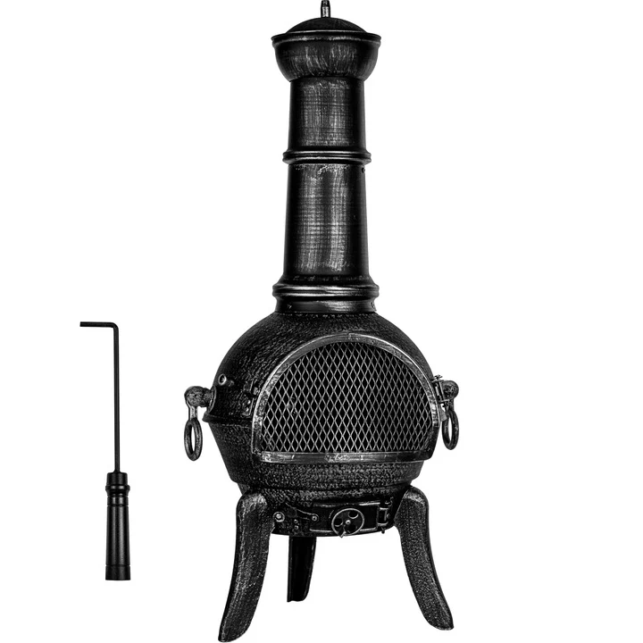 Incalzitor terasa, gri/argintiu, 112 cm
