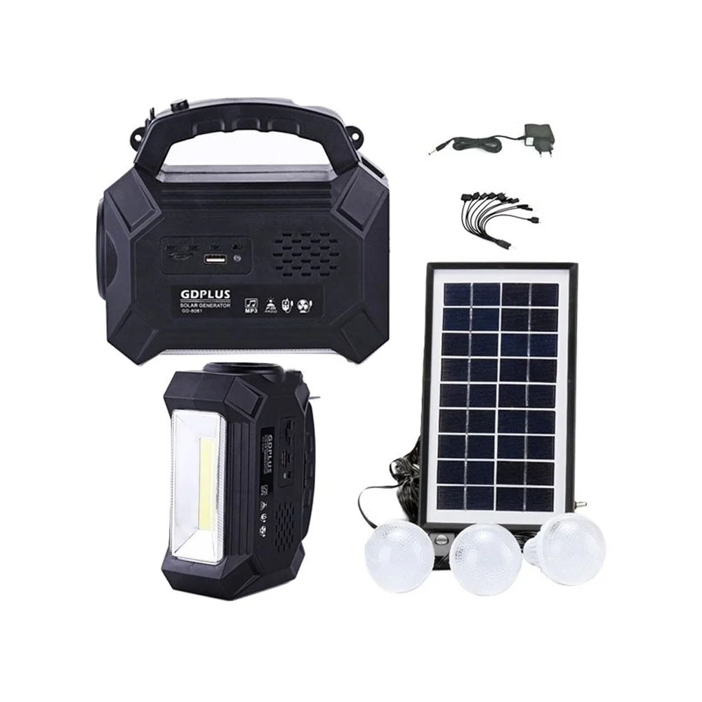 Kit solar CAMPING Fm Radio USB mp3 player incarcare telefon acumulator Lanterna