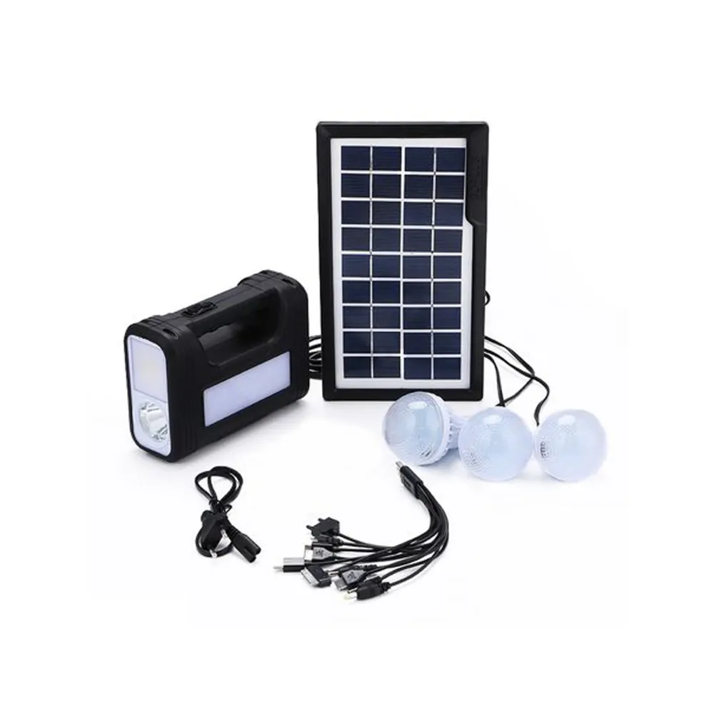 Kit solar fotovoltaic cu 3 becuri USB lampa cu LED-uri