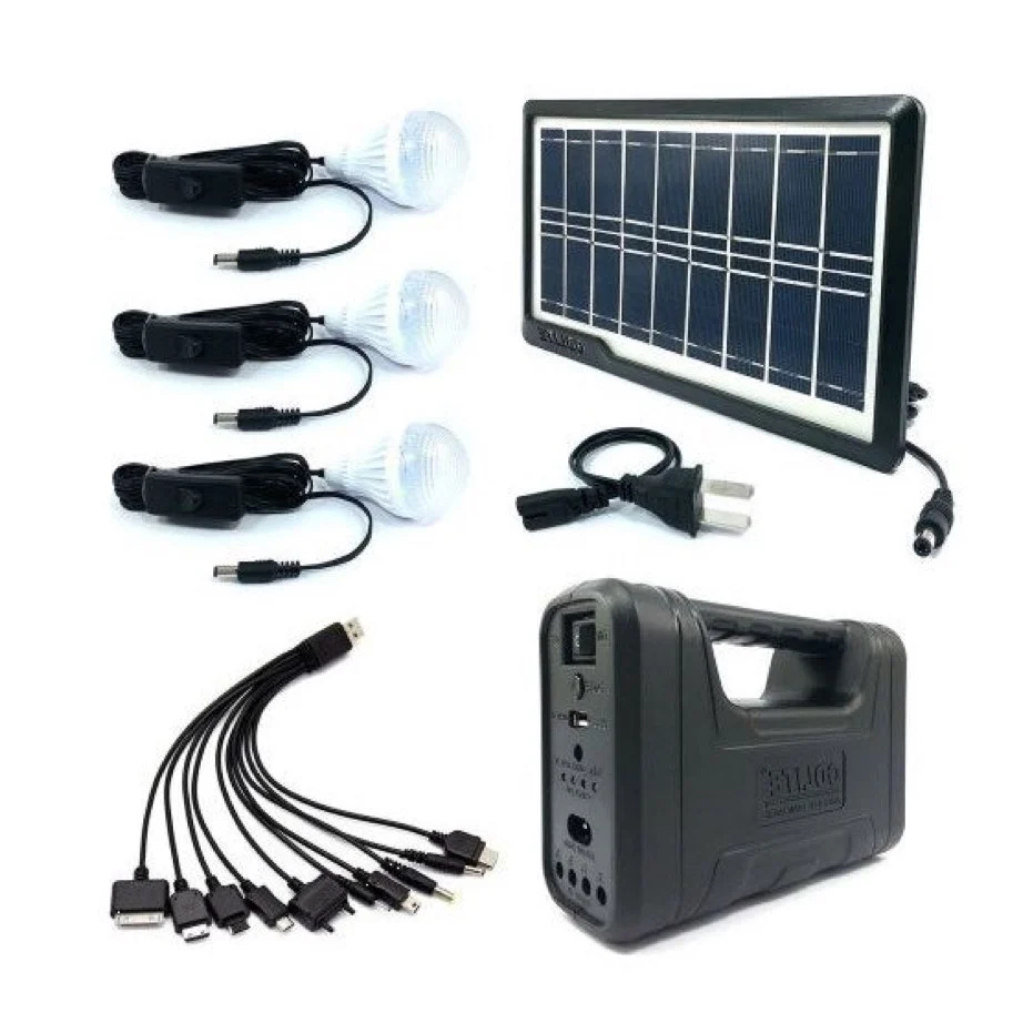 Kit solar fotovoltaic cu 3 becuri USB lampa cu LED-uri