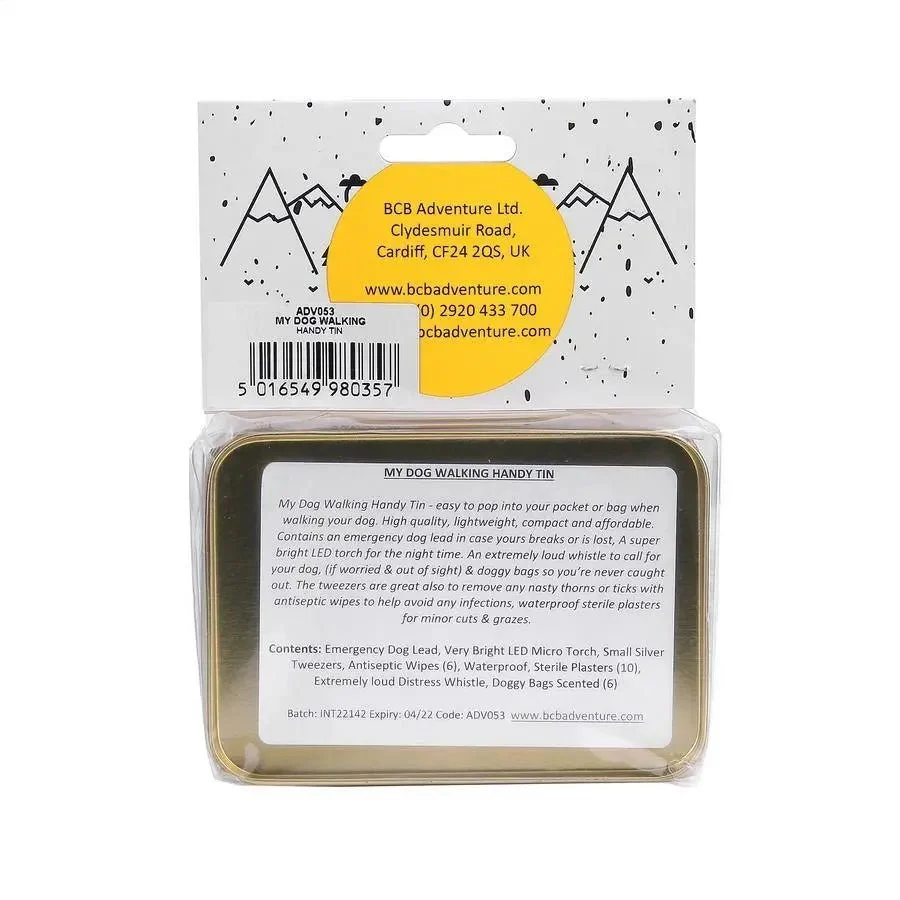 Kit supravietuire caini BCB - My dog Walking Handy Tin