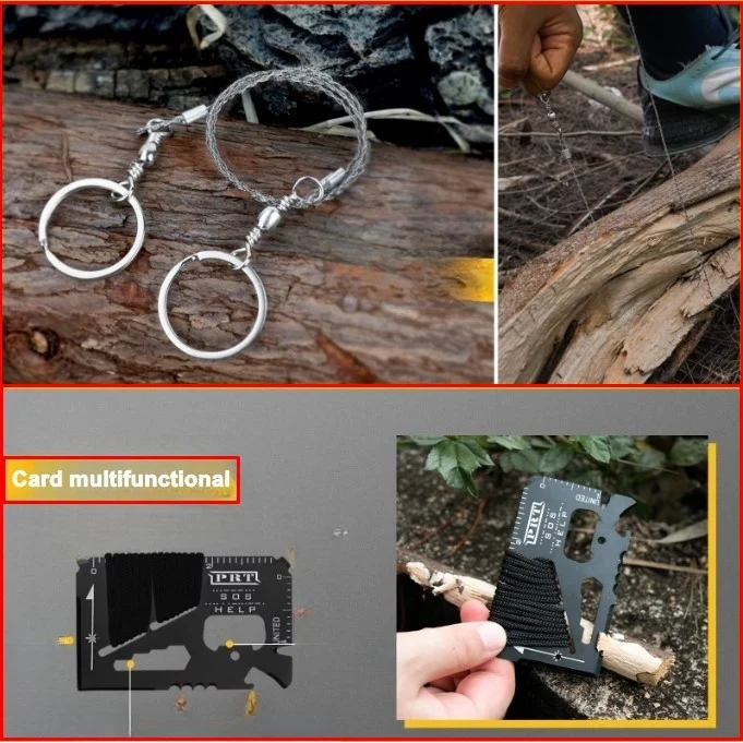 Kit supravietuire multifunctional Vivimall, Instrumente profesionale, Agatatoare ghiozdan, pentru Camping, Drumetii, Avent...