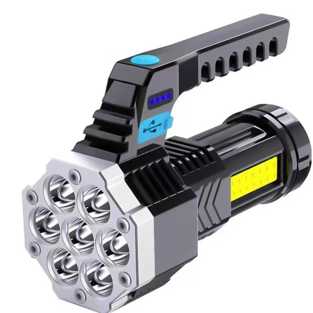 Lanterna LED Lumina Puternica, Rezistenta la Apa, Tip Proiector COB, Vivimall, Lanternă Reincarcabila, USB, cu Maner pentr...