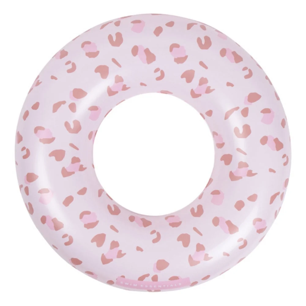 Swim Essentials Roata de înot pentru copii Old Pink Leopard 90cm