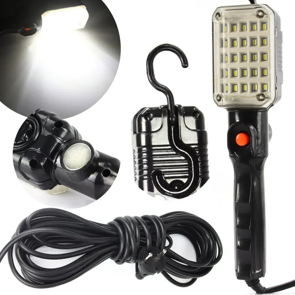 LAMPĂ DE ATELIER CU 25 LED CARLIG MAGNET 230V