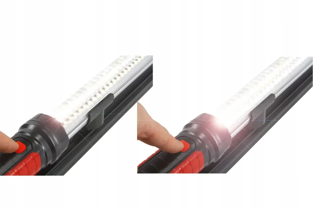 Lampa de atelier cu LED cu magnet cu acumulator 12v/220v, lanterna de capota 110-182 cm