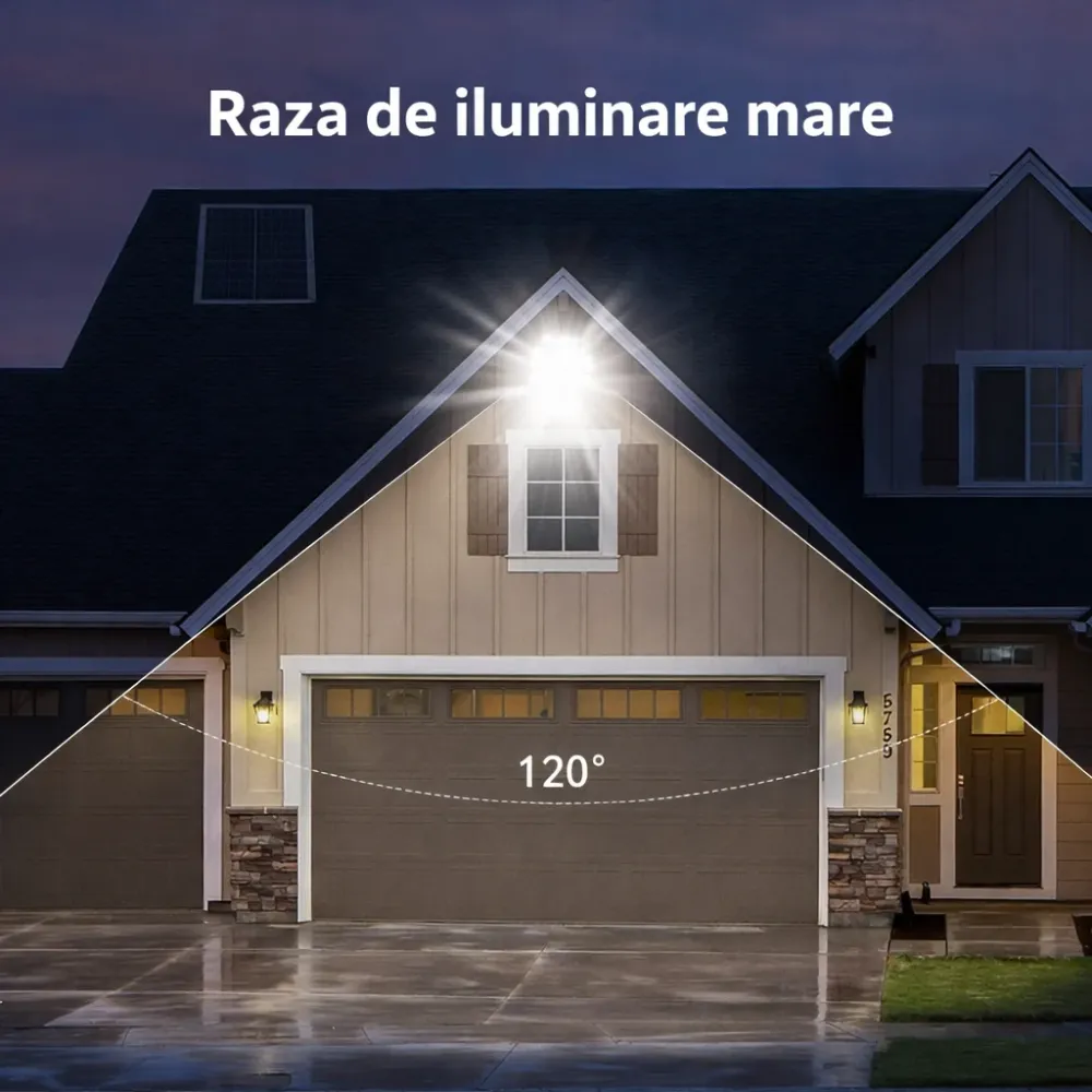 Proiector Solar Jortan 50W, Lampa cu Incarcare Solara, Panou Solar separat, 3000mAh