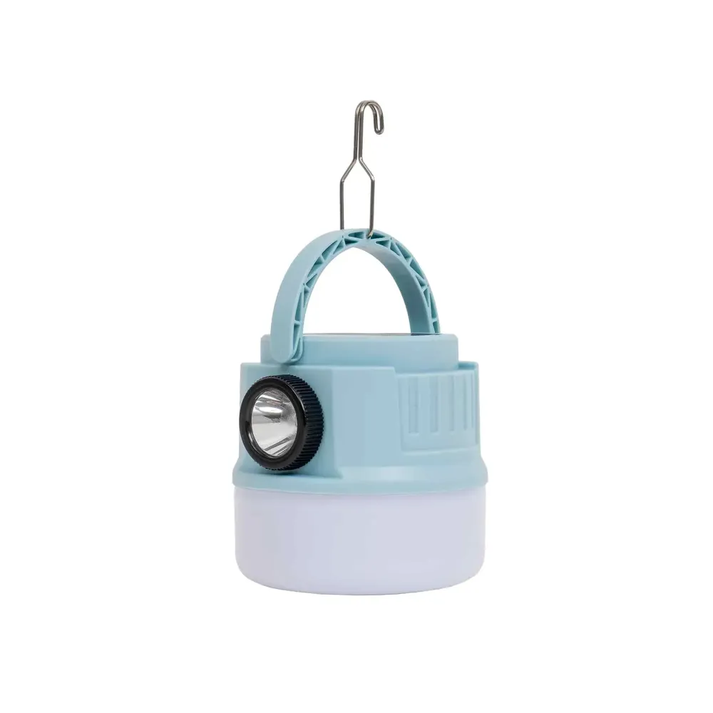 Lanterna LED camping, portabila, incarcare solara si USB, bleu Z-TOOLS / ZTS 9000