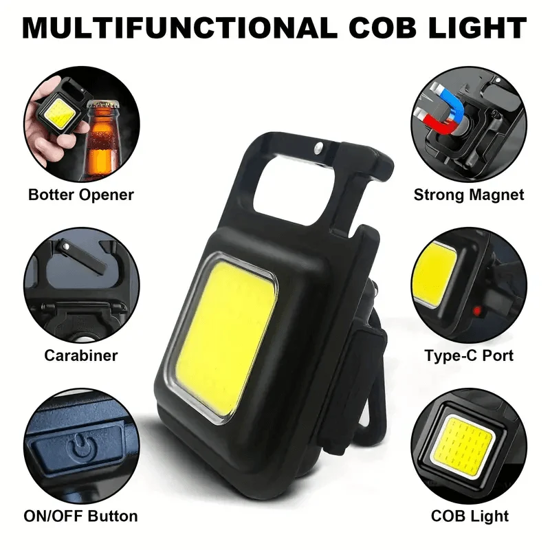 Lanterna Breloc, Led Cob 5w, 140 Lumeni, Lumina Rece