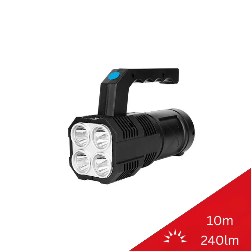 Lanterna LED cu maner, 2W + 3W COB, acumulator inclus