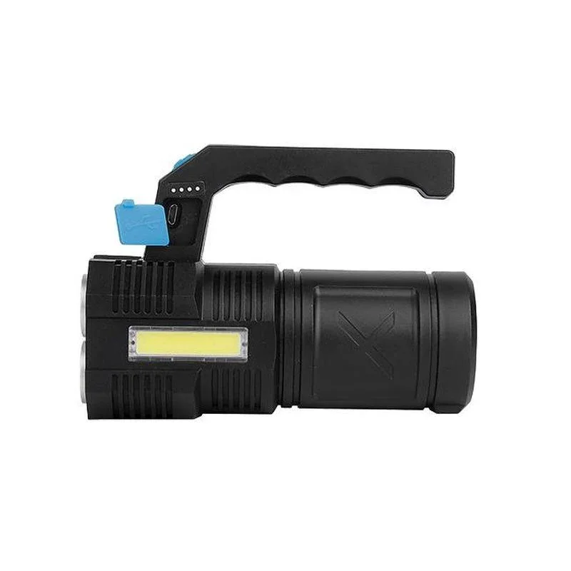 Lanterna LED cu maner, 2W + 3W COB, acumulator inclus