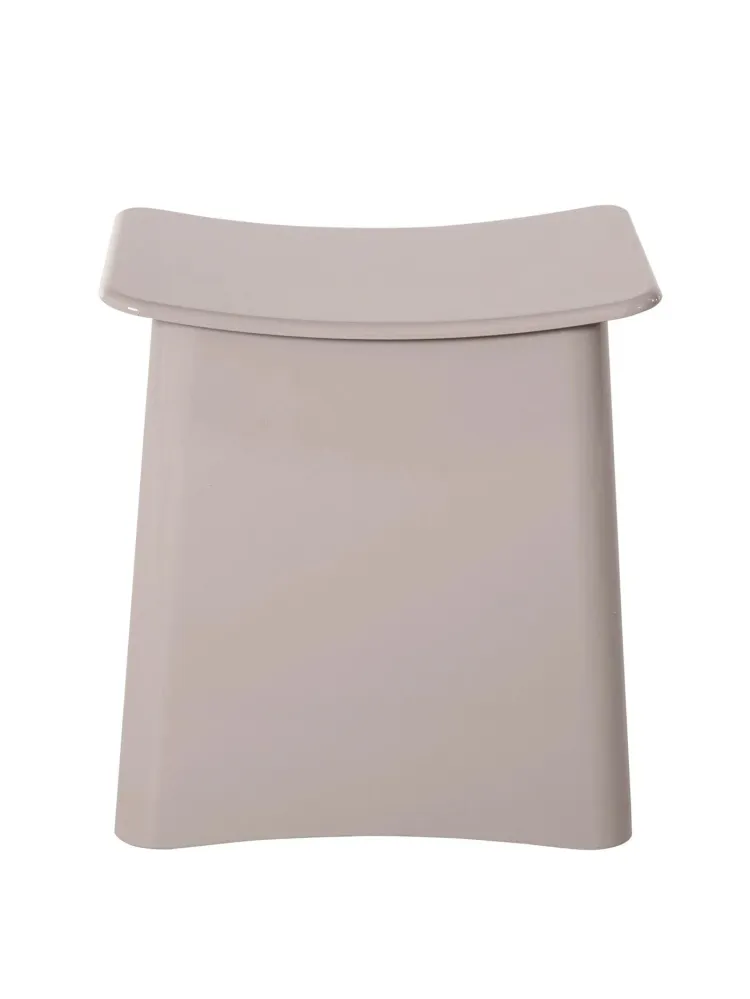 Scaun de baie WENKO 2 în 1 cu coș de rufe taupe, 48 cm înălțime