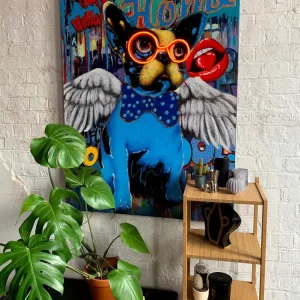 'Dog Wings' Wall Artwork LED Neon - STANDARD