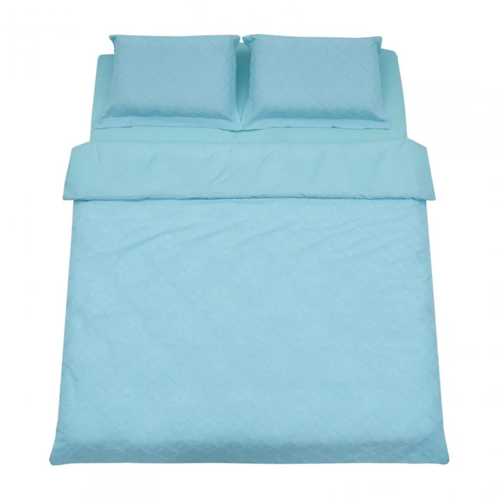 Lenjerie Pat KS Heinner HR-4KSBED-TFBLUE | Broderie, Tuffata Blue