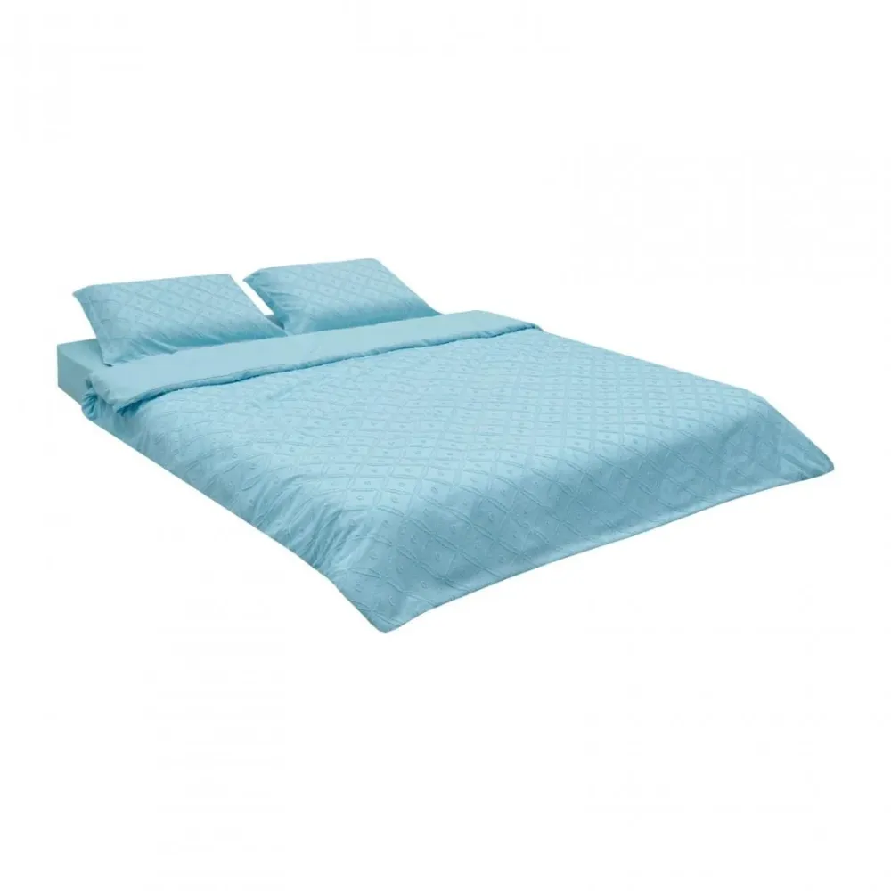 Lenjerie Pat KS Heinner HR-4KSBED-TFBLUE | Broderie, Tuffata Blue