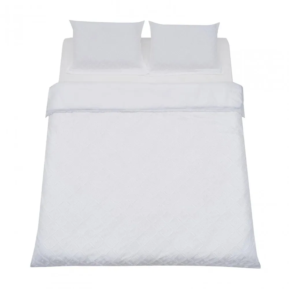 Lenjerie Pat Heinner HR-4KSBED-TFWHT | Broderie Tufata, Alb, 4 Piese