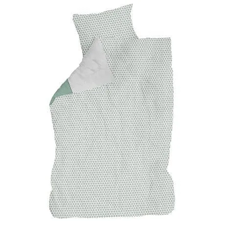 Set lenjerie pat pentru copii, Road Trip Race, bumbac satinat, alb-verde, 140x200 cm