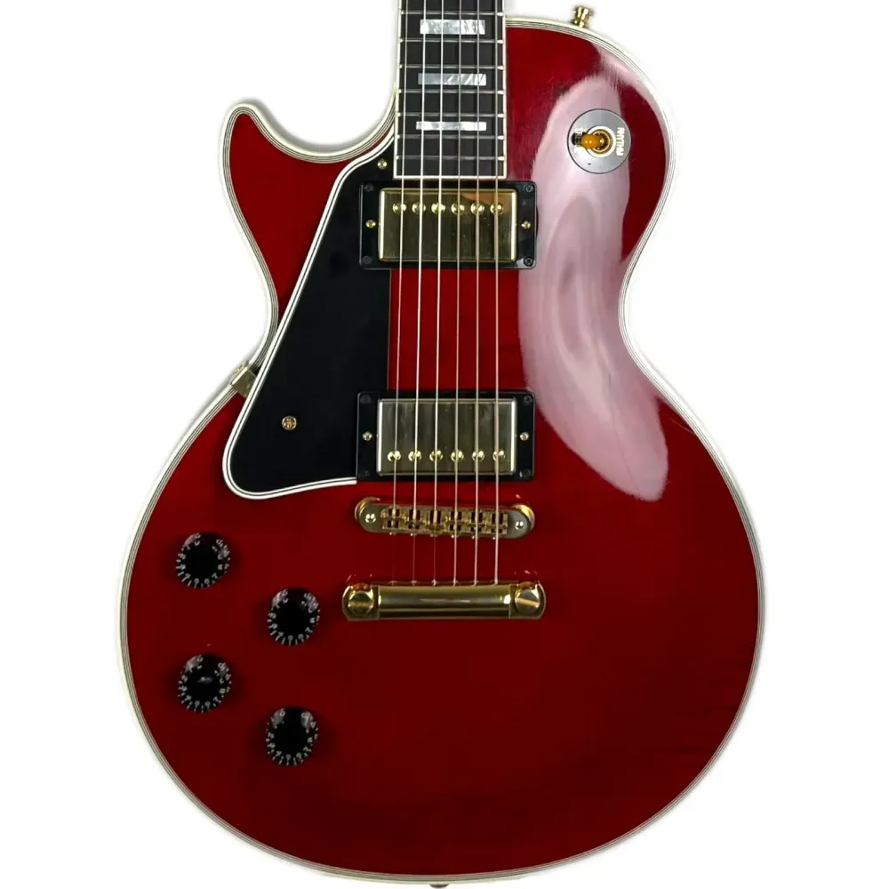 Gibson Les Paul Custom pentru stângaci 2022 - Roșu translucid
