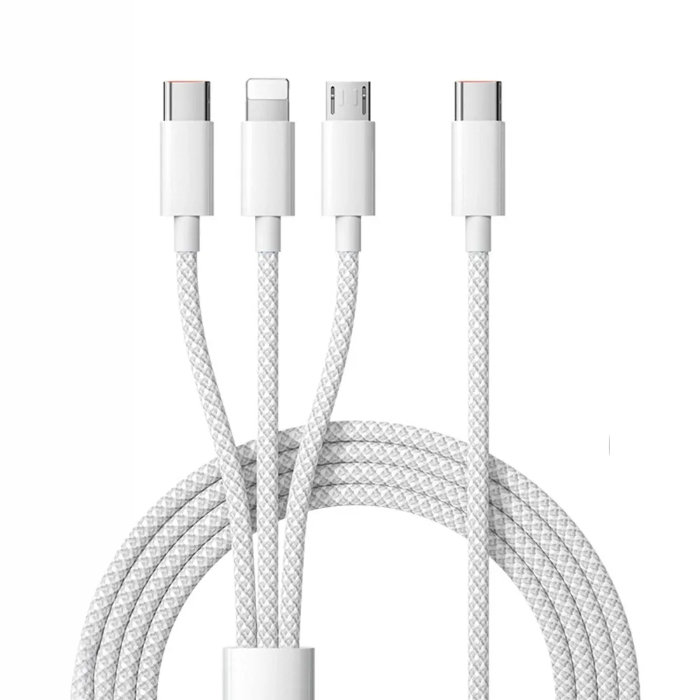 Cablu Date si Incarcare Rapida Timebox 3 1 , PD Fast Charge, 1m, Textil Impletit, Gri