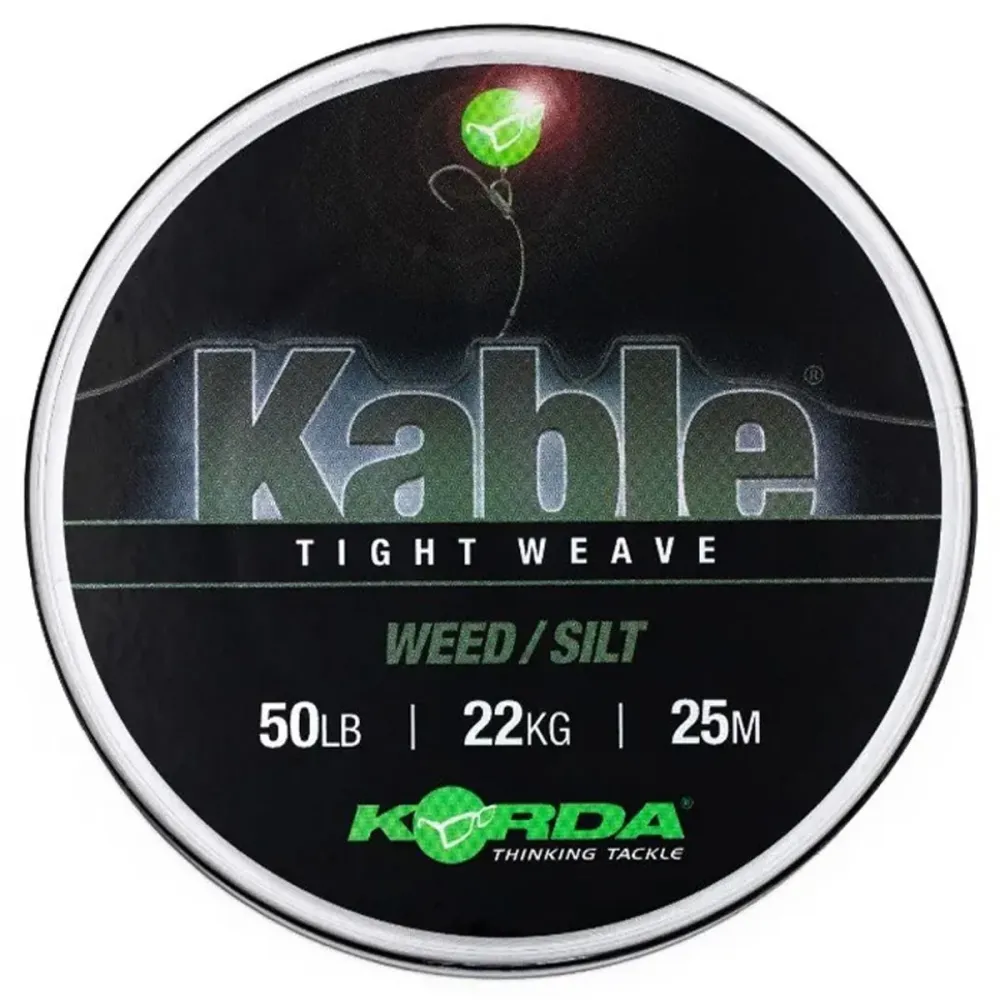 Leadcore Korda Ierbă Kable Tight Weave 50 lb / 25 m