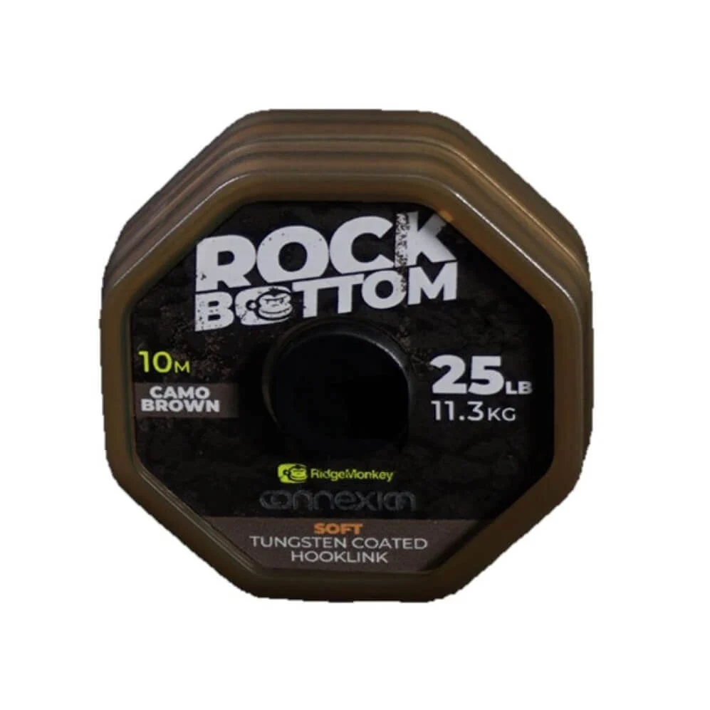 Împletitură Ridge Monkey Tungsten Rock Bottom Semi Camo Brown 10 m