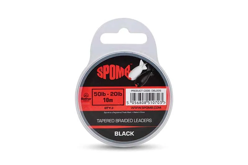 Panglică conică Spomb} Negru 0,20 - 0,38 mm - 3 x 10 m